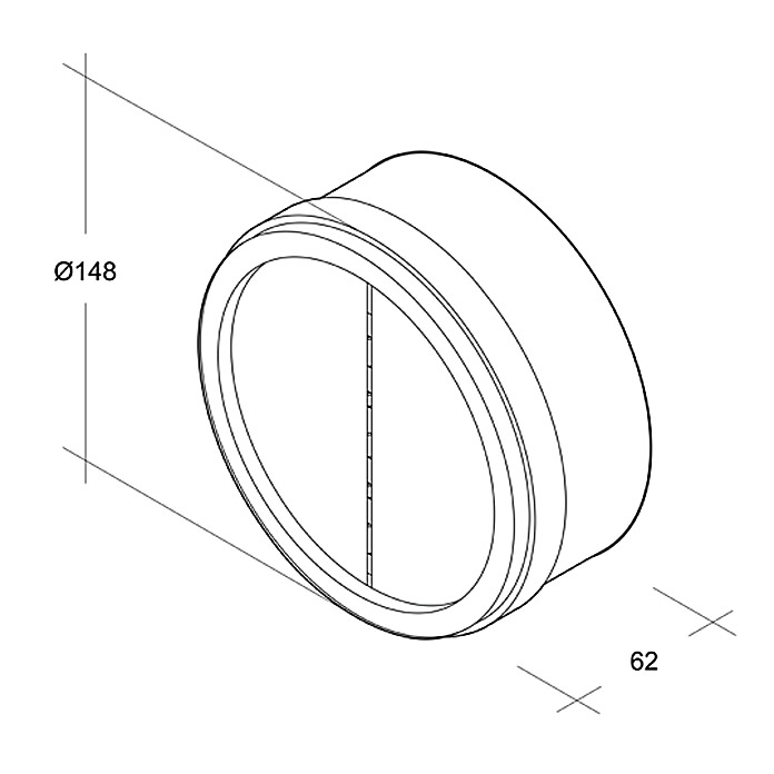 Air-Circle Rückluftsperrklappe Ø 150 mm