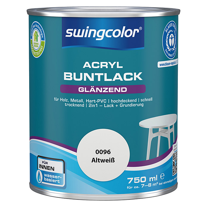 swingcolor Acryl Buntlack Altweiss glänzend