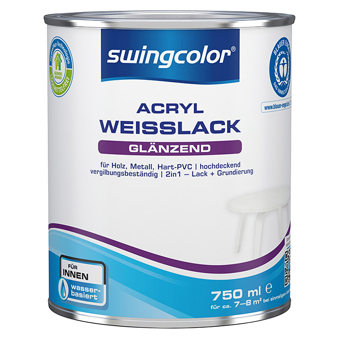 swingcolor Acryl Weisslack glänzend