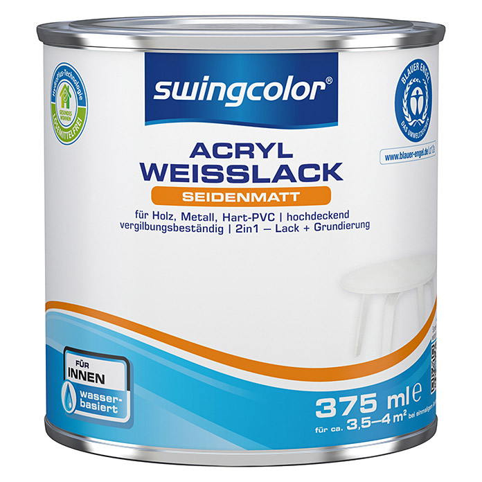 swingcolor Acryl Weisslack seidenmatt