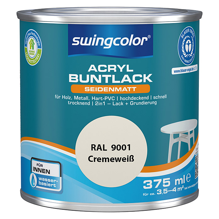 swingcolor Acryl Buntlack Cremeweiss seidenmatt