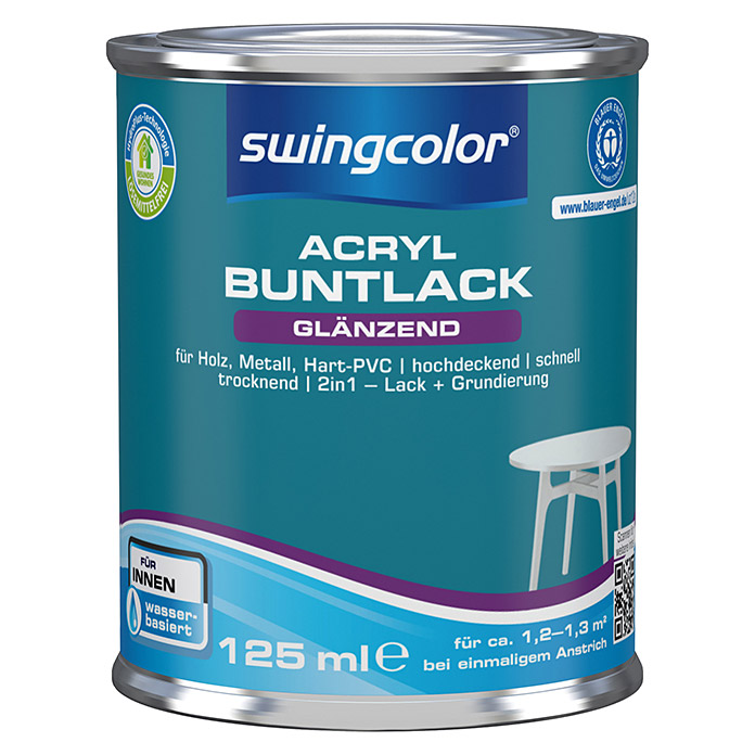 swingcolor Acryl Buntlack Schwarz glänzend