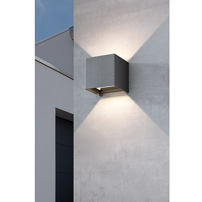 Starlux LED Lampe d'extérieur murale Umea (L x L x H: 10 x 10 x 10 cm, 8 W,  IP54)