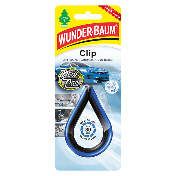 WUNDER-BAUM Clip désodorisant pour voiture New Car Scent