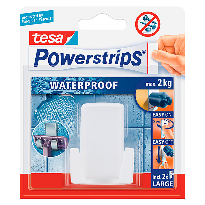 tesa Powerstrips Waterproof Rasierhalter