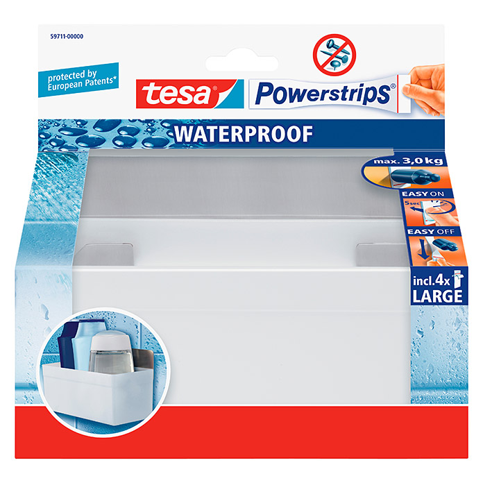 tesa Powerstrips Waterproof Duschablage