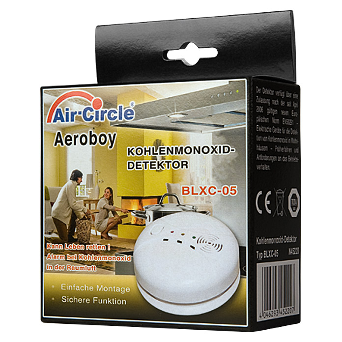 Air-Circle Rilevatore di monossido di carbonio Aeroboy BLXC-05