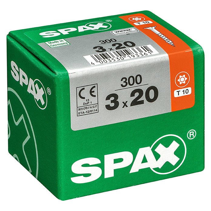 SPAX Viti universali T-Star plus Ø x L: 3 x 20 mm