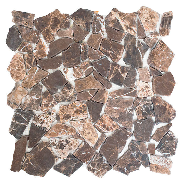 Mosaico in pietra naturale di marmo marrone