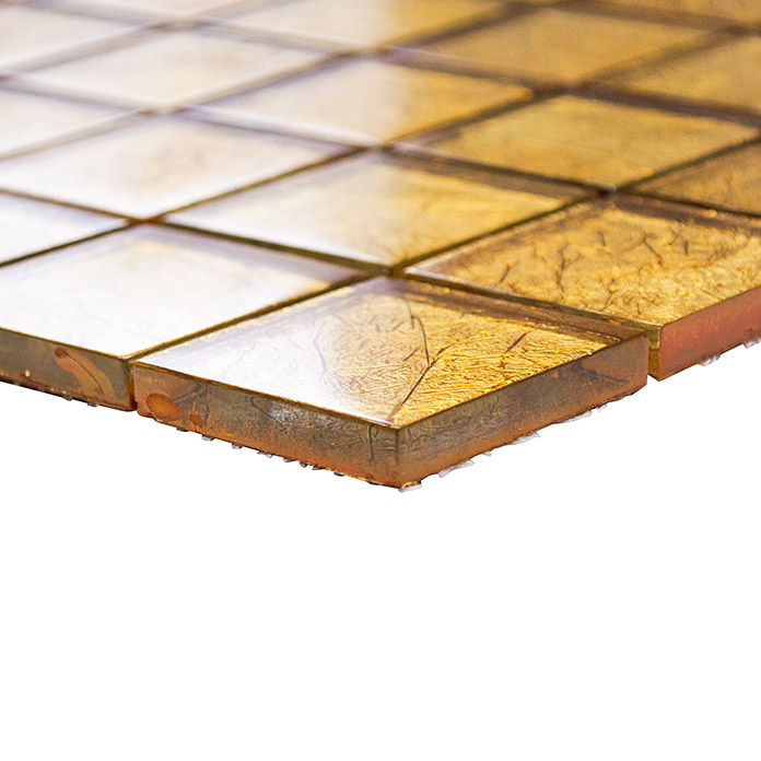 Crystal Gold Mosaico in vetro finitura semplice