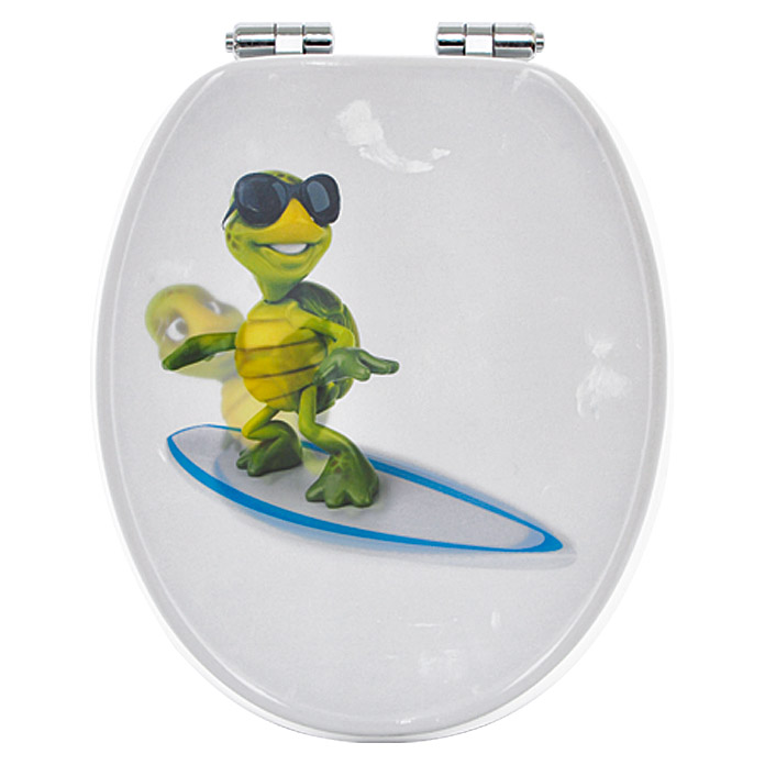 POSEIDON Siège WC Surfing Turtle 3D