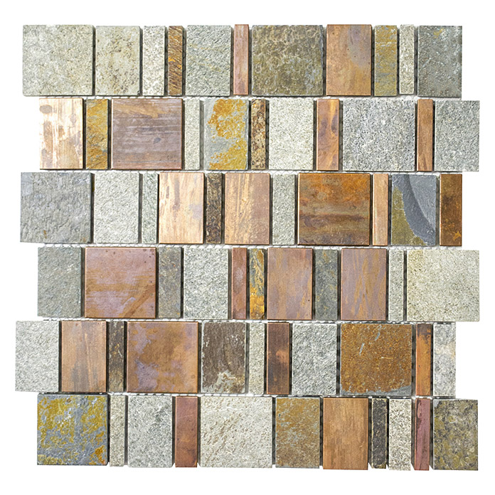 Mosaico mix di pietra/rame