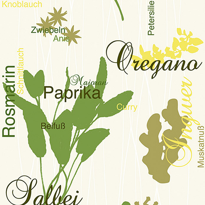 AS CREATION Panneau décoratif pop.up herbes vert