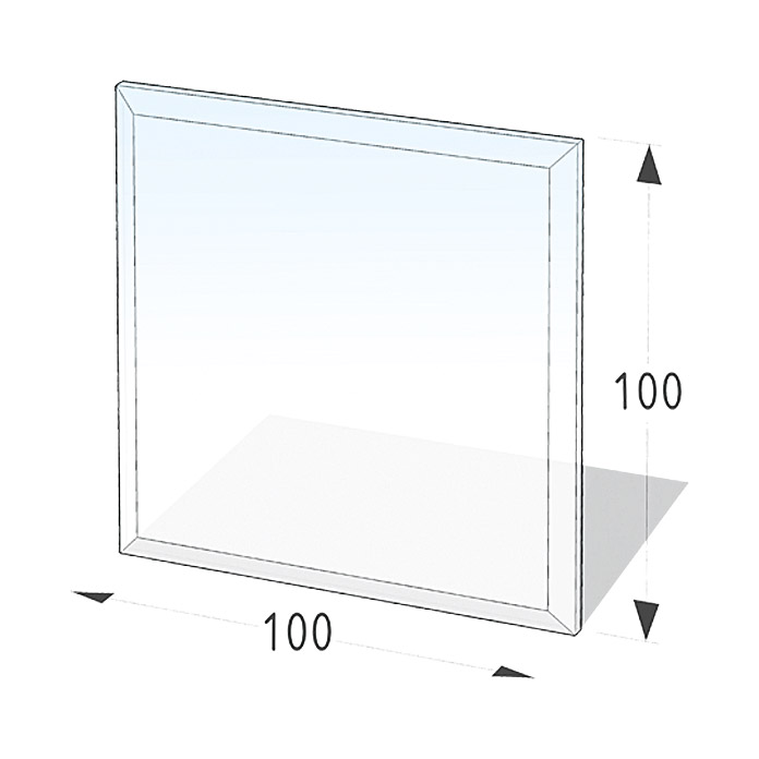LIENBACHER Plaque de sol en verre carrée