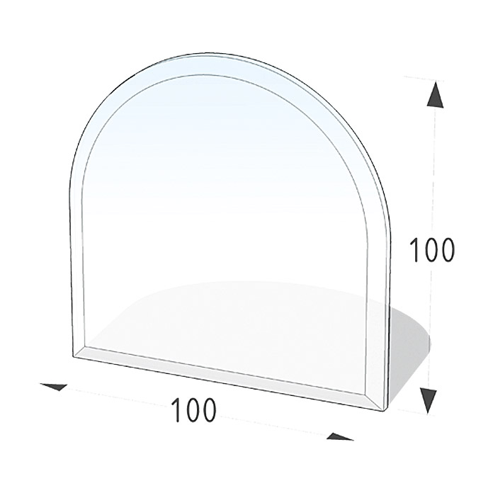 LIENBACHER Plaque de sol en verre arc de cercle