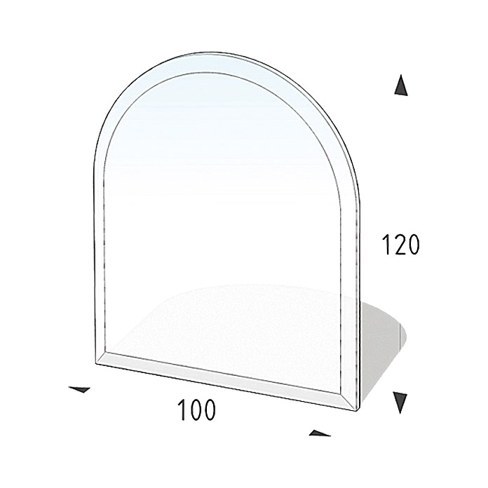 LIENBACHER Plaque de sol en verre arc de cercle