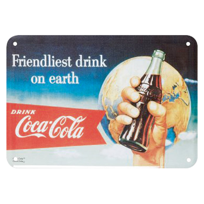 Panneau publicitaire en métal Coca Cola