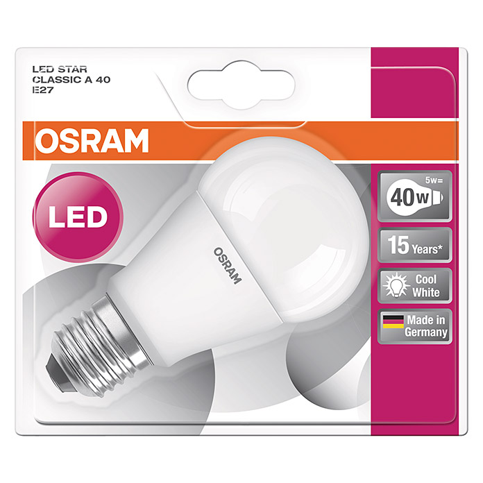 OSRAM LED-Leuchtmittel Star A40 W, E27,