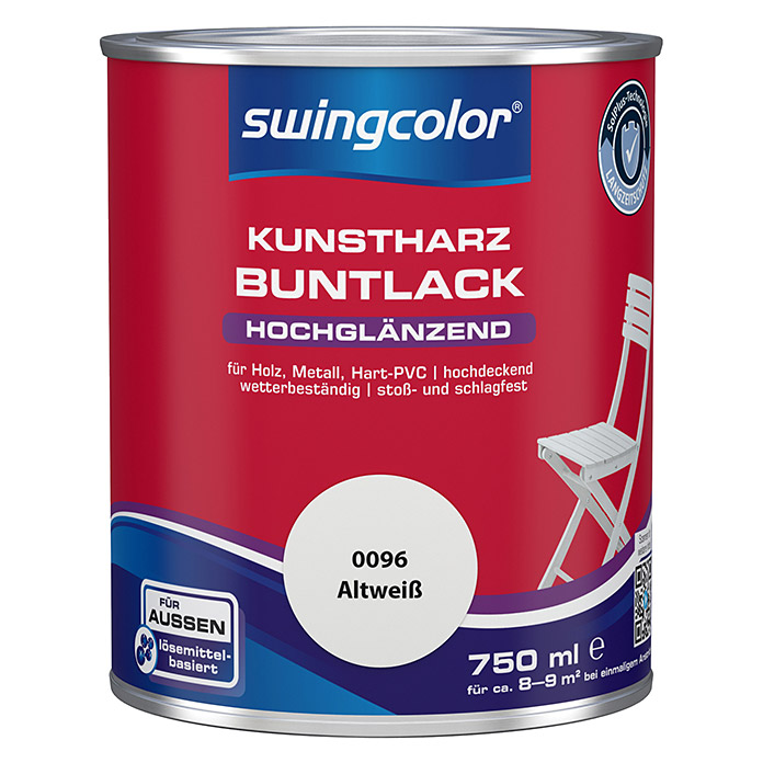 swingcolor Kunstharz Buntlack Altweiss hochglänzend