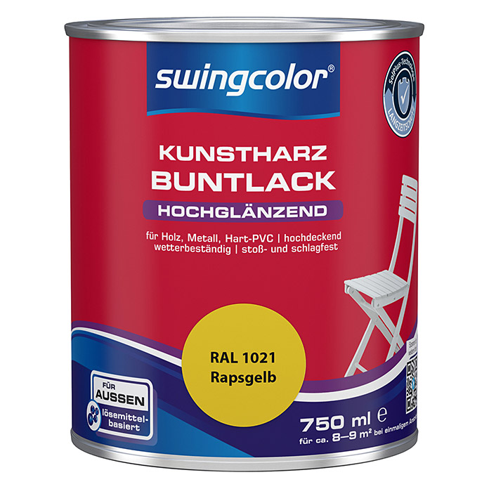 swingcolor Kunstharz Buntlack Rapsgelb hochglänzend