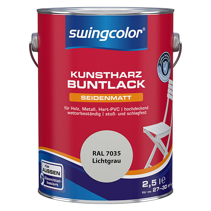 swingcolor vernice colorata resina sintetica grigio chiaro opaco