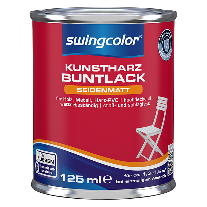 swingcolor Kunstharz Buntlack Silbergrau seidenmatt