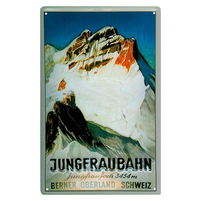 Werbeblechschild Jungfraubahn Berner Oberland