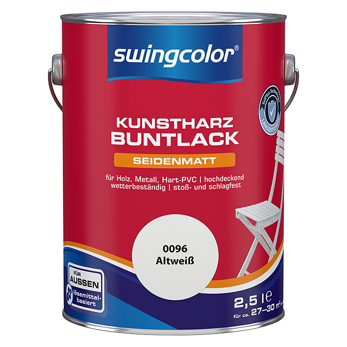 swingcolor Kunstharz Buntlack Altweiss seidenmatt