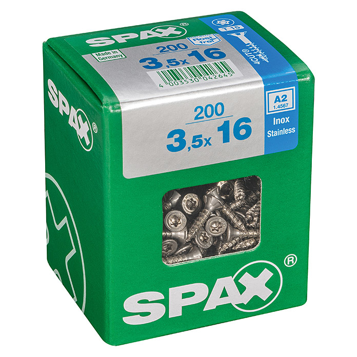 SPAX Vis à tête fraisée T-Star plus Ø x L: 3.5 x 16 mm