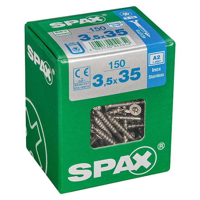 SPAX Vis à tête fraisée T-Star plus Ø x L: 3.5 x 35 mm