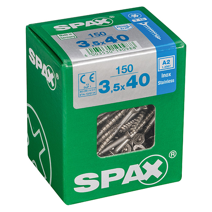 SPAX Viti a testa svasata T-Star plus Ø x L: 3.5 x 40 mm