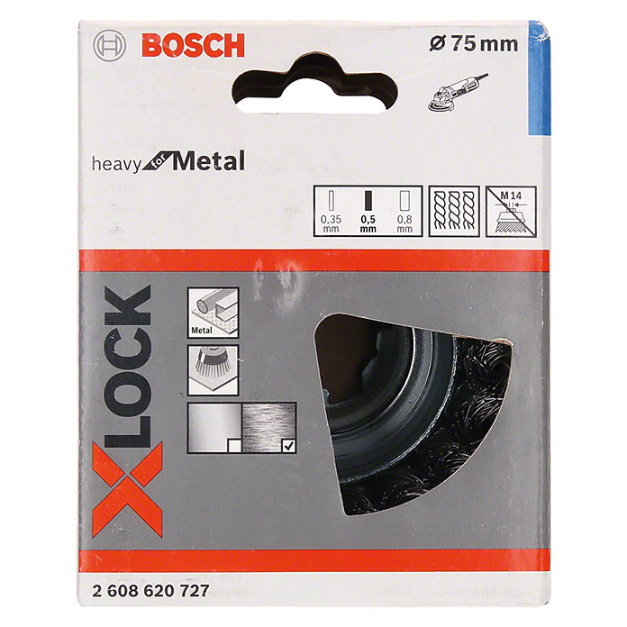BOSCH Professional Spazzola metallica a tazza X-Lock Heavy for Metal