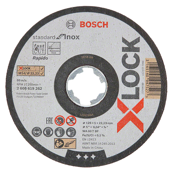 BOSCH Professional Trennscheibe X-Lock Standard for Inox WA 60 T BF