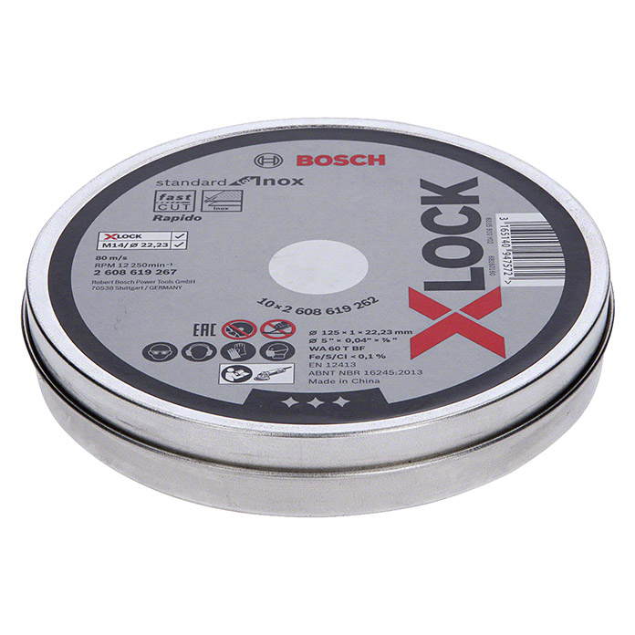 BOSCH Professional Disco troncatore X-Lock Standard for Inox WA 60 T BF