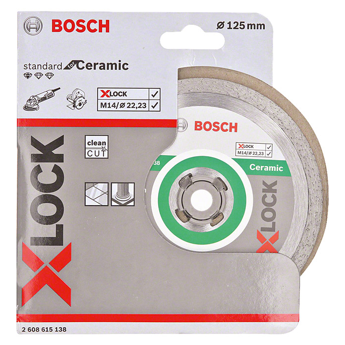 BOSCH Professional Disco da taglio diamantato X-Lock Standard for Ceramic