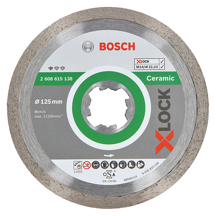 BOSCH Professional Disco da taglio diamantato X-Lock Standard for Ceramic