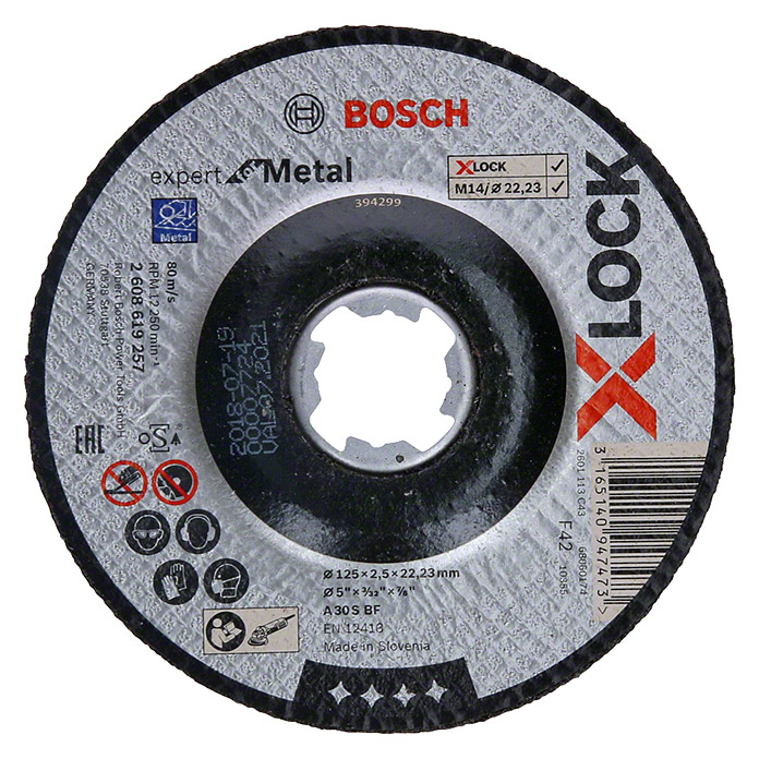 BOSCH Professional Disco troncatore X-Lock Expert per metallo A 30 S BF a gomito