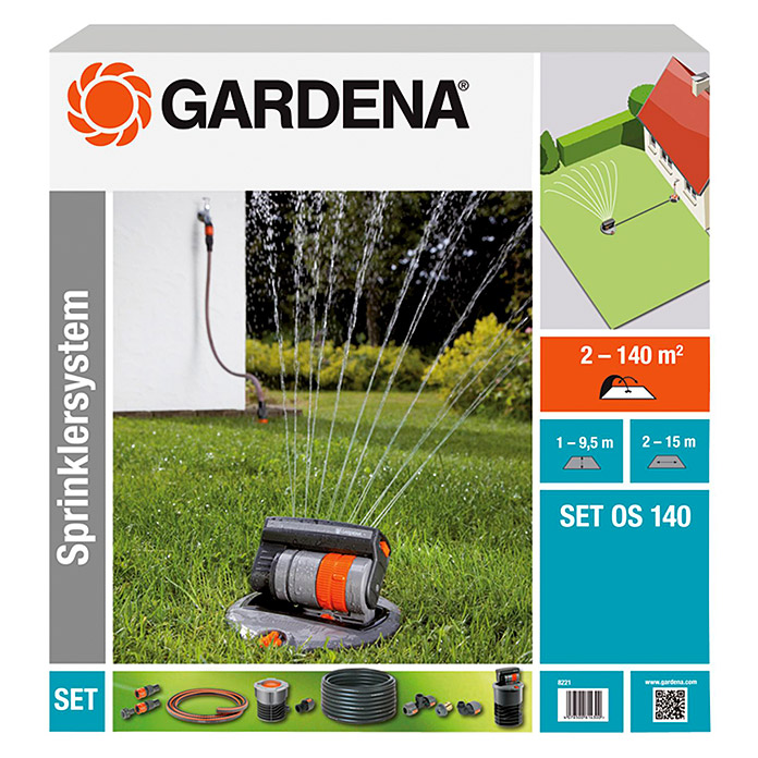 GARDENA Set per irrigatore Pop-up oscillante OS 140 