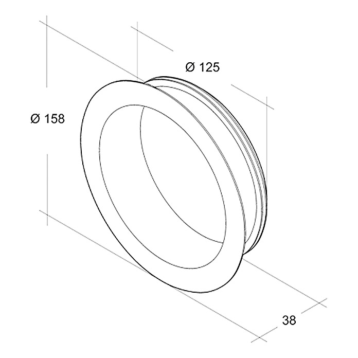Air-Circle Collare per tubo spiralato Ø 125 mm