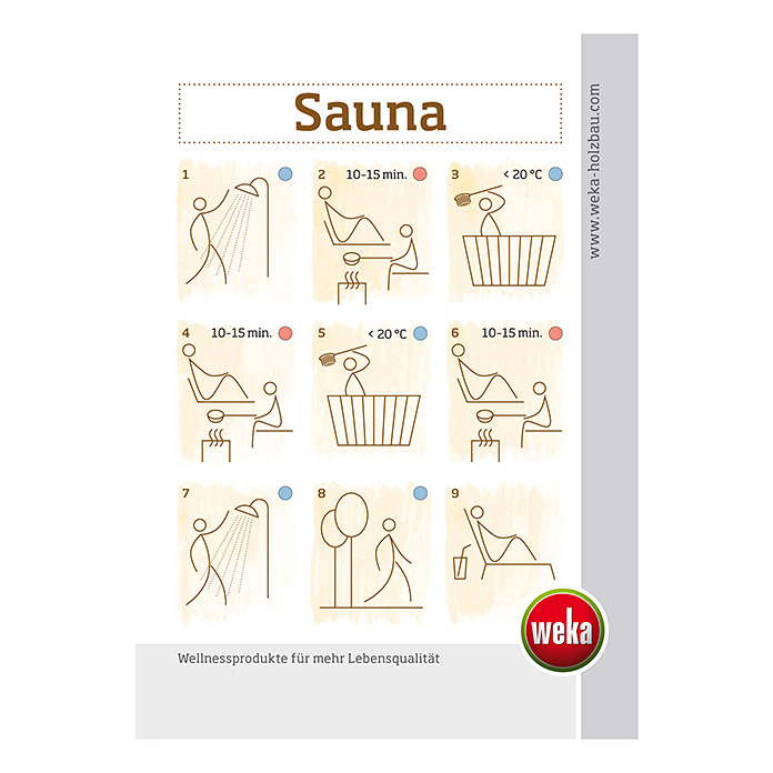 weka Signalétique du comportement à avoir sauna 