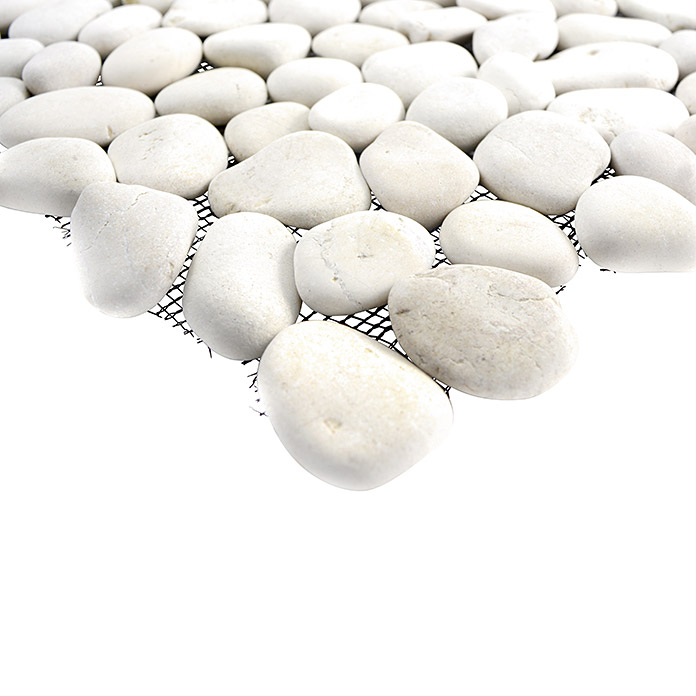 Ciottoli di pietra naturale bianchi piatti